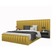 Pat Tapitat DIVINO 180 fara noptiere, Rico 10 Pat Tapitat DIVINO 180 fara noptiere, Rico 10